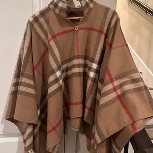 Burberry Plaid Poncho